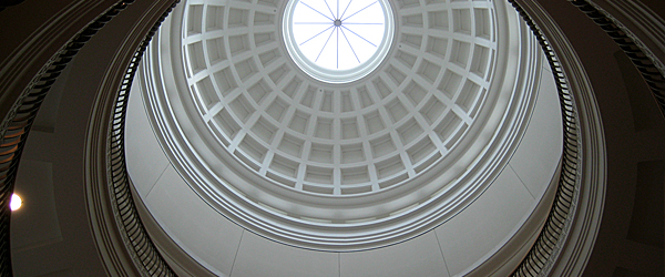 Iowa Judicial Branch building rotunda looking up